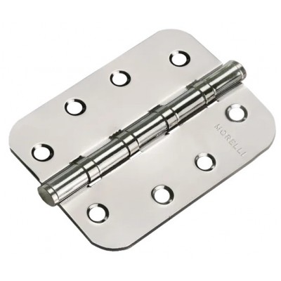 Петля MORELLI стальная универсальная скругленная MS-C 100X70X2.5-4BB SN Цвет - Белый никель