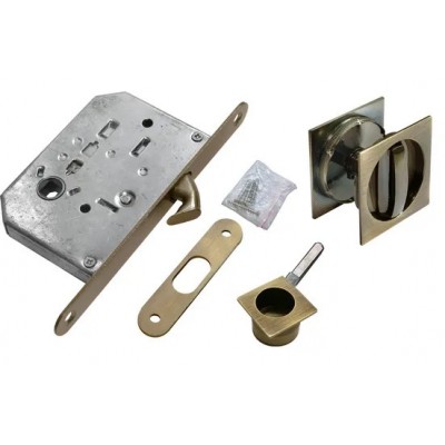 Комплект для раздвижных дверей MORELLI MHS-2 WC AB Цвет - Античная бронза