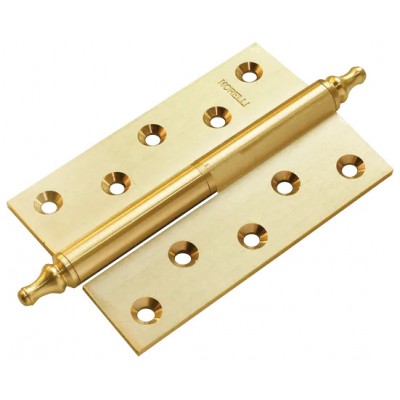 Петля MORELLI латунная разъёмная с короной MB 120X80X3.5 SG R C Цвет - Матовое Золото
