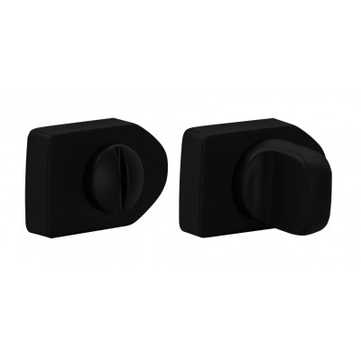 Завертка LUX-WC-SH NERO-ST черная soft-touch