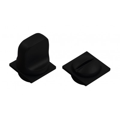 Завертка LUX-WC-SM NERO-ST, квадратная розетка, черный soft-touch