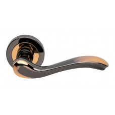 Дверные ручки Morelli Luxury "ERICA" NNK Цвет - Черный никель/золото 24К