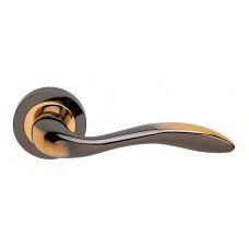 Дверные ручки Morelli Luxury "LEON" NNK Цвет - Черный никель/золото 24К