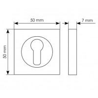 Накладки на ключевой цилиндр Morelli Luxury LUX-KH-S5 CRO Цвет - Хром