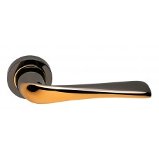 Дверные ручки Morelli Luxury "LEMANS" NNK Цвет - Черный никель/золото 24К