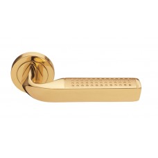 Дверные ручки Morelli Luxury "MATRIX" OSA/OTL Цвет - Матовое золото/золото