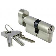 Ключевой цилиндр MORELLI с поворотной ручкой (60 мм) HS 60CK SN Цвет - Белый никель