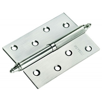 Петля MORELLI стальная разъемная с короной  MS 100X70X2.5 R SN  Цвет - Белый никель