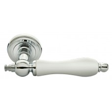 Дверные ручки Morelli "MART" MH-42-CLASSIC PC/W Цвет - Хром/белый