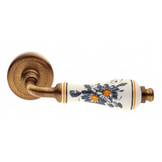 Дверные ручки Morelli Luxury "CERAMICA" OBR/DEC с керамической вставкой Цвет - Бронза/Керамика декоративная