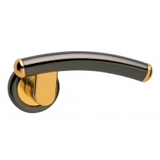Дверные ручки Morelli Luxury "LUNA" NNO Цвет - Черный хром/золото