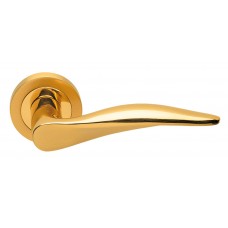 Дверные ручки Morelli Luxury "DALI" OSA/OTL Цвет - Матовое золото/золото