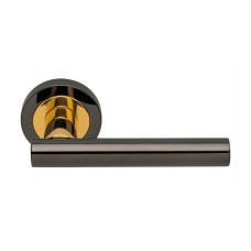 Дверные ручки Morelli Luxury "CALLA" NNO Цвет - Черный хром/золото