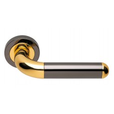 Дверные ручки Morelli Luxury "GAVANA" NNO Цвет - Черный хром/золото