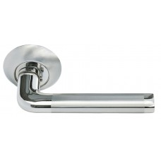 Дверные ручки Morelli "КОЛОННА" MH-03 SN/CP Цвет - Белый никель/полированный хром Дверные ручки Morelli "КОЛОННА" MH-03 SN/CP Цвет - Белый никель/полированный хром