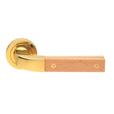 Дверные ручки Morelli Luxury "TREE" OTL/FAGGIO Цвет - Золото со вставкой БУК