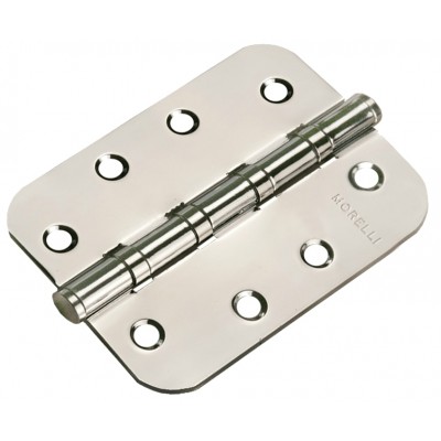 Петля MORELLI стальная универсальная скругленная MS-C 100X70X2.5-4BB SN Цвет - Белый никель