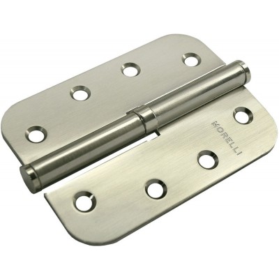 Петля MORELLI стальная разъёмная скругленная MSD-C 100X70X2.5 SN L Цвет - Белый никель