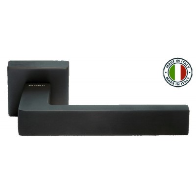 Дверные ручки Morelli Luxury HORIZONT-SQ BLACK Цвет - Матовая черная бронза