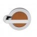 Дверные ручки Morelli Luxury "PLANET" CRO/CUOIO Цвет - Хром/вставка светло коричневая кожа