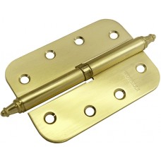 Петля MORELLI стальная разъёмная скругленная с короной MS-C 100X70X2.5 SG R Цвет - Матовое золото Петля MORELLI стальная разъёмная скругленная с короной MS-C 100X70X2.5 SG R Цвет - Матовое золото