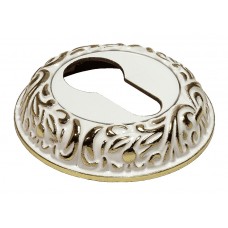 Накладки на ключевой цилиндр MORELLI MH-KH-CLP W/PG - Цвет - белый/золото